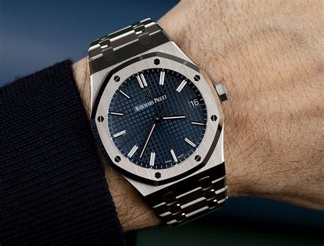 audemars piguet blue dial|audemars piguet royal oak 15500st.